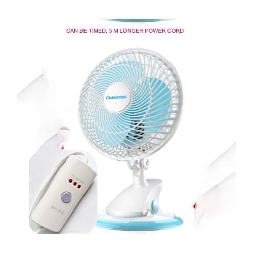 Electrical Fan Timer Function 3m Power Line Mini Student Cooling Machine With Head Rotation Quiet Desk Clamping Device