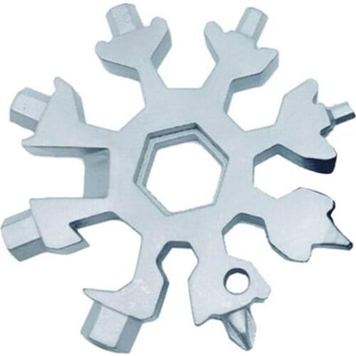 Eworld Tool 18-in-1 multi-tool Card Combination Compact And Portable Outdoor Products Snowflake Tool Card Keychain Multi Tools