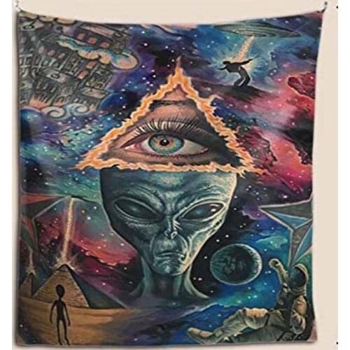 Hippie Hanging Wall Halloween Tapestry Colorful Bohemian Skull Psychedelic Blanket Home Décor