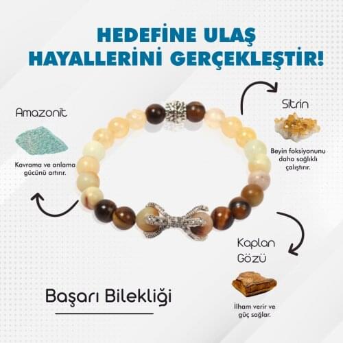 Natural stone Double Way Success Career Achieving Goals and Wristbands