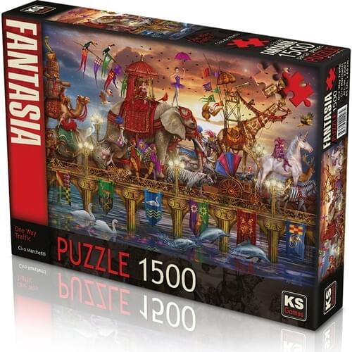KS Games 1500 Parts One Way Traffic Puzzle-Turnover Marchetti