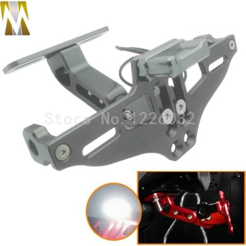 Motorcycle Adjustable Angle License Number Plate Frame Holder Bracket for Kawasaki Z800 z750 z1000 EX ninja 250 300 Sport Bike