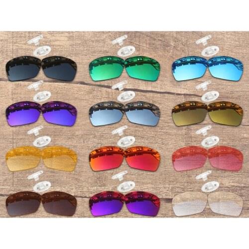 Vonxyz 20+ Color Choices Polarized Replacement Lenses & White Nose Pads for-Oakley Plaintiff Squared OO4063 Frame