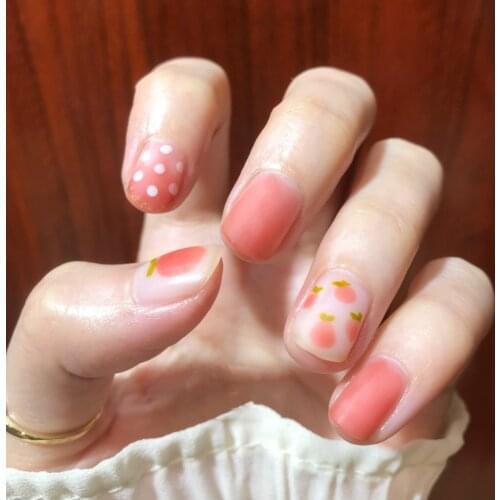 24Pcs/Set Full Cover Detachable Fake Nails 2021 Fashionable Nail Design Short Ballet Artificial Nails Nail Beauty Tools New