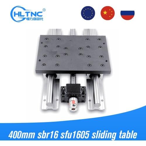 400mm sliding table and linear module with sfu1605 ballscrew and sbr16 rails for z axis gantry of cnc milling router machine