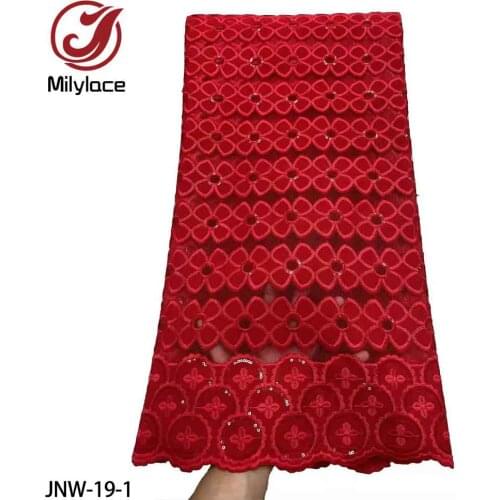 Latest Fashion African Tulle Lace Fabric Embroidery French Shiny Sequins Net Lace Fabric for Nigeria Wedding Party JNW-19