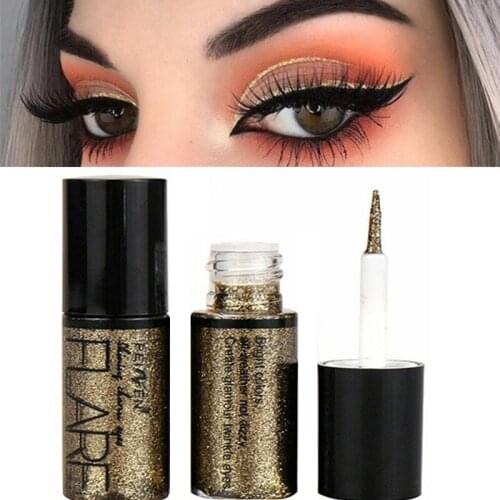5 Colors Liquid Glitter Eyeliner Waterproof Pigment Silver Rose Gold Eye Liner Makeup Cosmetic Long Lasting Shiny Eyeliners