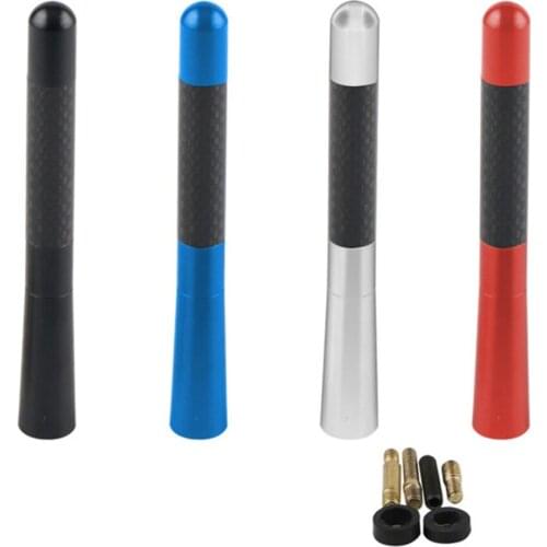 1PC 120mm Carbon Fiber Car Antenna Signal Metal Screw Modification Auto Aerials