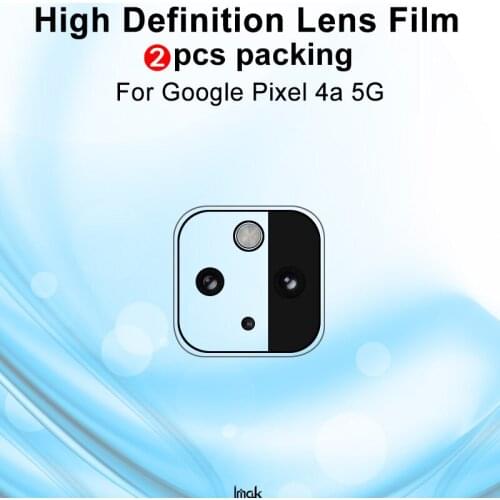 2pcs For Google Pixel 4a 4G 5G Camera Lens Film IMAK High Definition Clear Abrasion Resistant Glass Camera Lens Coverage Film