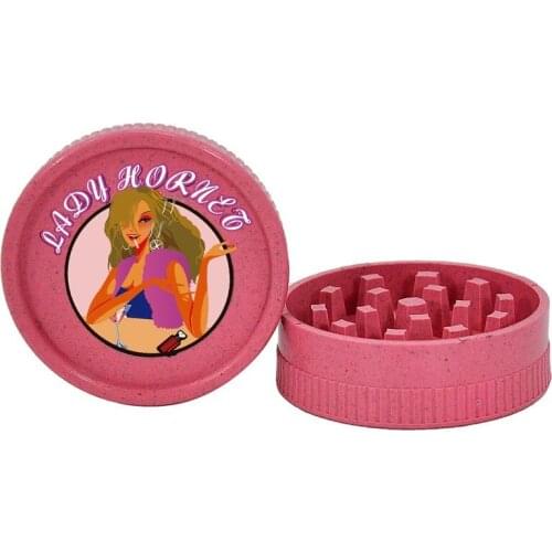 2-layer 56mm Dry Herbal Grinder Smoking Accessories Manual Herb Grass Weed Mills Pink Lady Spice Tobacco Crusher Machine