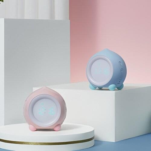 2021 Kids APP Smart Alarm Clock Bluetooth 7 Colors Changing Bedroom Student Wake Up Digital Display Table Clock Sleep Timer
