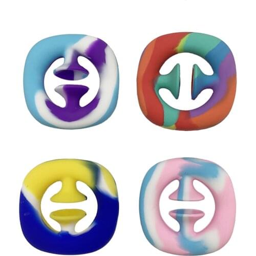 4PC Vent Pressure Relief Toy Silicone Gripper Snap Party Noise Maker Autism Special Needs Stress Reliever Anxiety Extrusion Toy