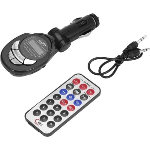 4 in 1 Car Vehicle MP3 Player Wireless FM Transmitter Audio Modulator USB CD MMC With Remote Control