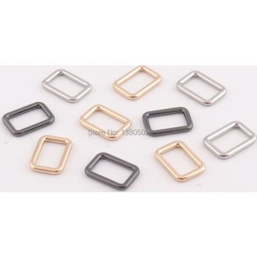 6pcs/lot 28*24mm black gold silver color square metal adjustable buckle for bag garment backpack Accessories