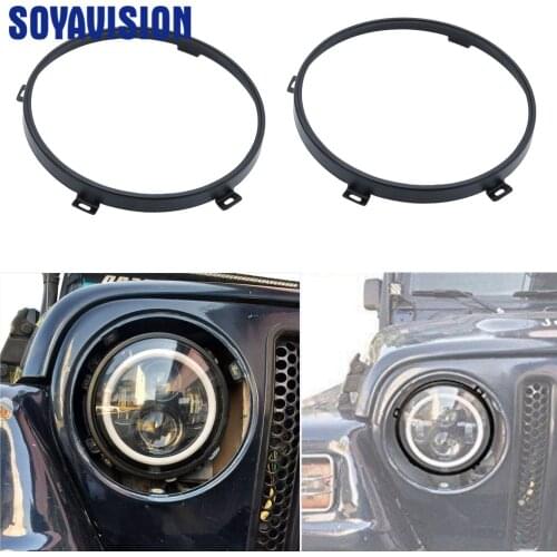 Car Styling 7 Inch Frame Adapter Module Set Bracket Holder for Jeep JK 2007-2016 7" Headlight Projector Lens