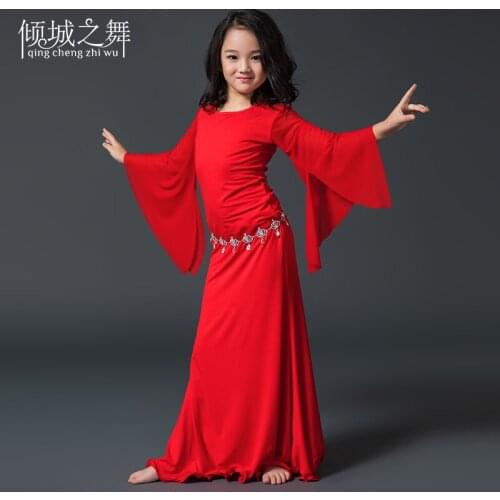 Newest Rushed Branded kids girls Belly Dance Costume belly dance dress Professional For Bellydance performance RT010
