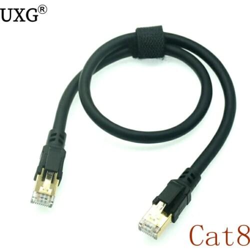 Ethernet Cable CAT8 40Gbps 2000MHz CAT8 Networking Cable RJ45 Patch Cord for Computer Laptop Router Modem PC Cat8 Ethernet Cable