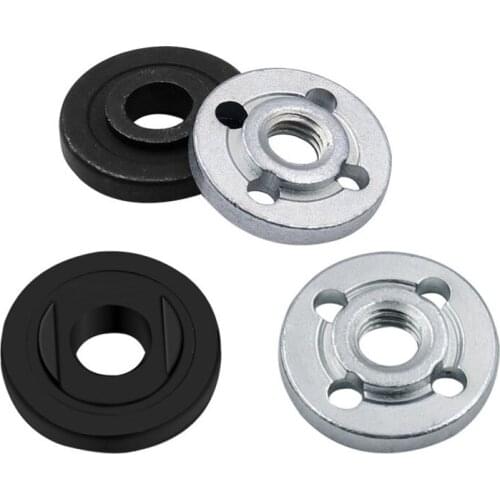 URANN 2pcs/set Steel Flange Nut Inner Outer Kit M10 Thread Lock Nuts Angle Grinder Accessories Toothless