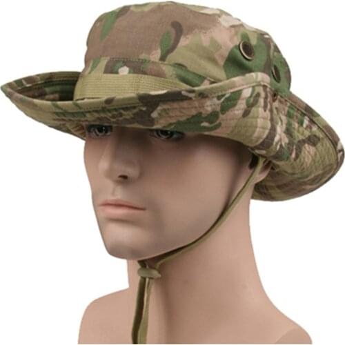 Outdoor Tactical Camouflage Boonie Shade Hat Nepalese Cap Army Men American Military Accessories Hiking camo male Fisherman hat