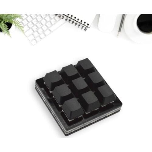 9Keys Macro Keyboard DIY Custom Programmable RGB Backlight Mechanical Keyboard Hot-swappable Games PC Laptop WIN7 8 10 TypeC