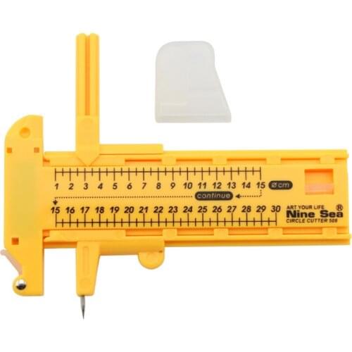 Nine Sea 508 Diameter 1cm - 30cm Compass Circle Cutter Compasses Knife with 6 Spare Blades & 3 Leads