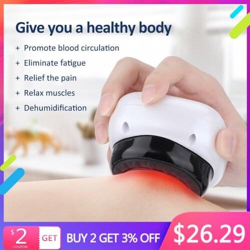 Electric Heating Cupping Massager Gua Sha Therapy Vibration Massager Vacuum Suction Cup Relieve Fatigue Dispel Dampness
