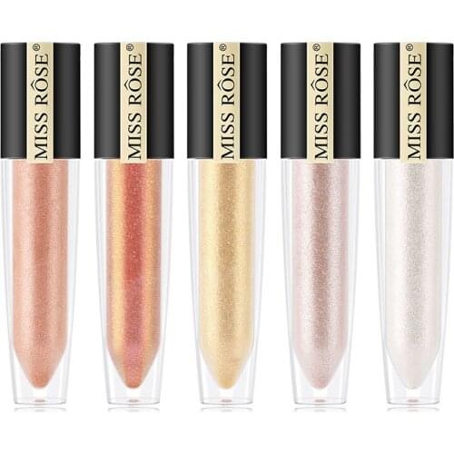 Metallic Pearlescent Glitter Lip Gloss Waterproof Long Lasting No Fading Moist Glossy Lip Glaze Women Lip Tint Beauty Cosmetic
