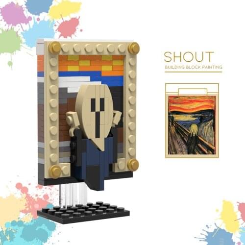 MOC Pixel Art Bricks Mini Building Blocks Creative World Famous Paintings-Mona Lisa-Starry Sky-Portraits DIY Compatible With Toy