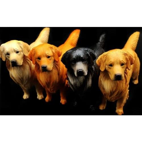 Pet dog Shepherd dog Teddy Golden Retriever dog Simulation Animal model Action & Toy Figures Soldier model Collection Kids Gift