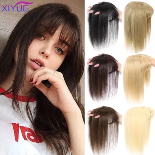 Fashion 3D Bangs Fake Hair Bangs Hair Pieces Invisible Seamless Sea Head Replacement Hair Wig Clip On Bangs Hairpieces Extension