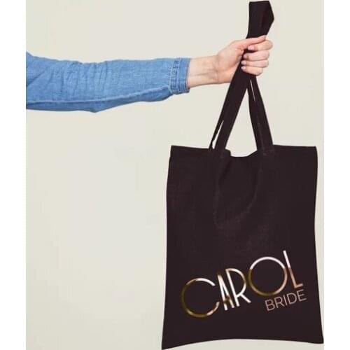 Personalize name glitter wedding bride bridesmaid canvas Tote Bags, Bridal Party