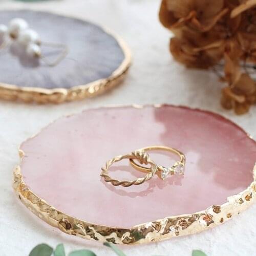 Jewellery Display Board Photography Props Round Resin Agate Piece Nail Art Painted Palette Coaster Jewellery Shooting Background