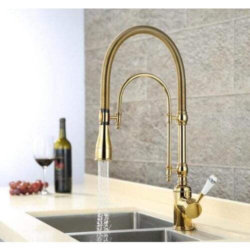 New Arrivals pull out Kitchen faucet Gold kitchen sink Mixer tap Top Quality kitchen faucet vanity water tapfaucet sink faucet