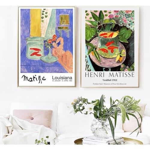 Exhibition Poster Goldfish Painting Canvas Prints Pushkin Museum Moscow Museum Poster And Print Wall Art Picture Home Decoration