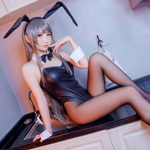 Anime Seishun Buta Yarou wa Mai Sakurajima Bunny Girl Senpai no Yume wo Minai Cosplay Costume Women Sexy Jumpsuit