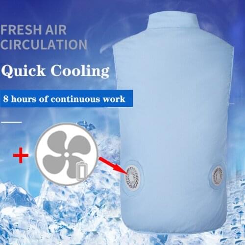 2020 Summer New USB Fan Quick Cooling Hiking Vest Fishing Cycling Vest High Temperature Work Outdoors Breathable Men/Women Top