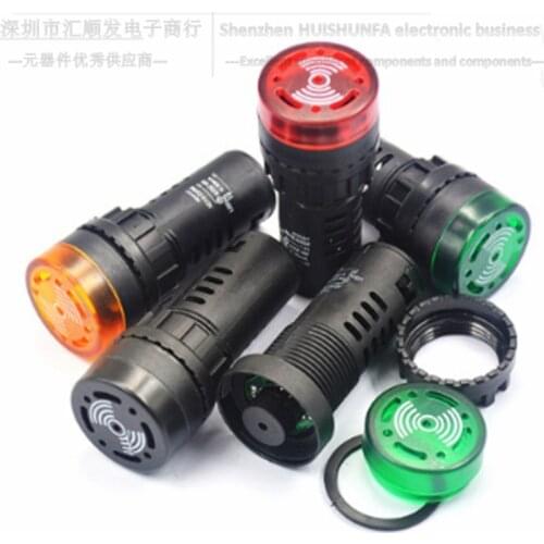 Buzzer intermittent acoustooptic band lamp ad16-22sm ac-dc 48V 110V 220V LED flash alarm