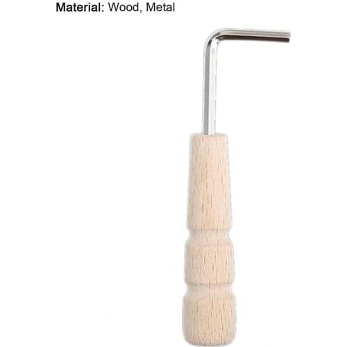 1pc guitar neck wrench wooden handle mandolin ukulele string tool guitar adjustment wrench stainless steel wrench guitar tuner
