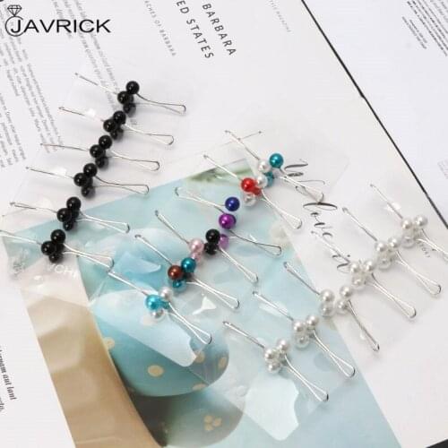 12Pcs/Set Muslim Hijab Pearl Clip Brooch Pins Scarf Safety Clip Women Pin