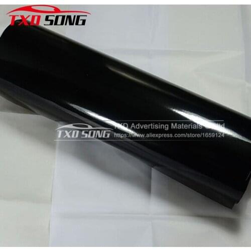 12cm/30cm/50cm/60cmX300cm/Lot Glossy Black Car Auto Body Sticker DIY Decal Self Adhesive Wrapping Vinyl Wrap Decorative
