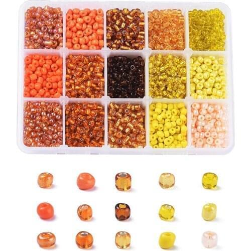 2/3/4mm 15 Color Charm Czech Glass Rice Beads Combination Round Loose Beads for Diy Handmade Jewelry Making Accessories Boxed