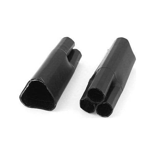 2Pcs 50mm/25mm 3 Way Heat Shrink Breakout Boot Cable Jointing for 10-16mm2 Wire