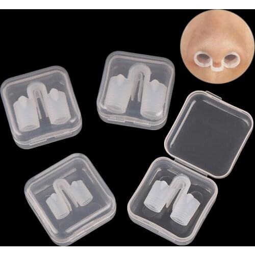 2PCS Anti Snoring Breathe Easy Sleep Nose Clip Snore Stopper Aid Nasal Dilators Device Congestion Aid No Strips Cones