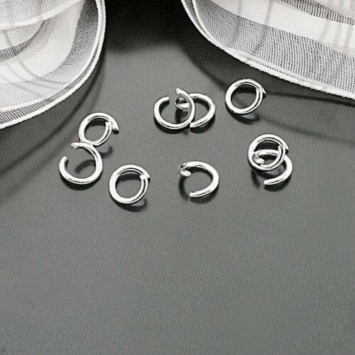 27694)50g,about 500PCS 6x0.9MM Stainless steel color Iron High Quality Jump Rings Diy Jewelry Findings Accessories Wholesale