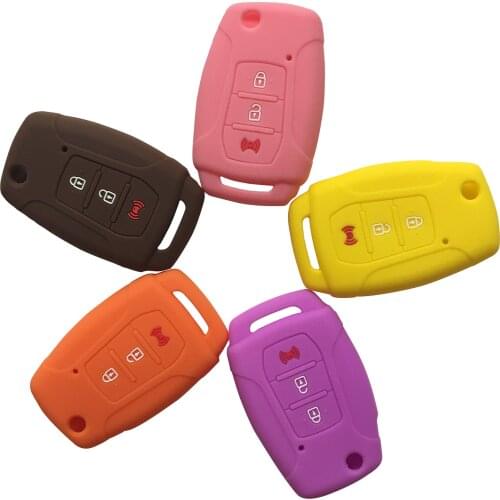 Car Key Case Cover Holder for Ssangyong Tivoli Rexton Korando C 3 Button Remote Key Case Flip Key Alarm