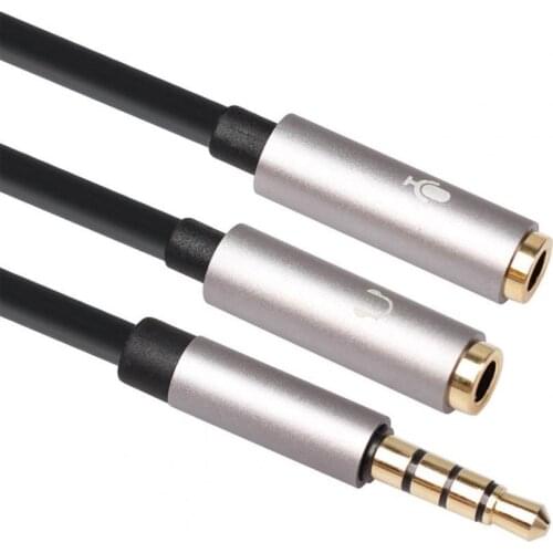 CTIA 3.5mm 1 Male to 2 Female Phone Microphone Audio Cable Adapter Splitter Phone Microphone Audio Cable Adapter Splitter