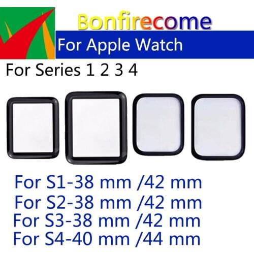 For Apple Watch Series 1 2 3 4 Replacement Front Glass Outer Lens 38mm 42mm 40mm 44mm LCD Outer Glass Panel Repair