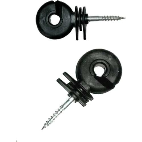 100pcs Electric Fence Insulators Screw In Ring Wood Post Horse Cattle Animal Electric Fence Accessories