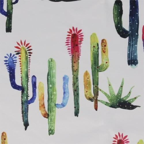 Cactus vintage fabric Retro style fabric Calico satin-like cotton fabric fabric for DIY Bag 1 order=50cm*140cm