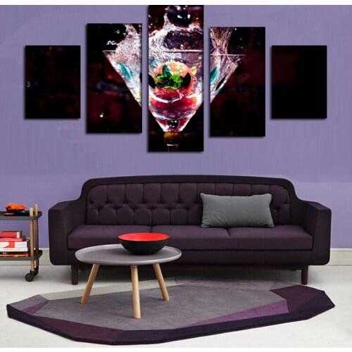 2016 New Large HD Picture water glass liquid drop drink oil painting on canvas for all Art Picture